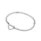 
Heart Closure Snake Chain Bracelet | 925 Silver Charm bracelets for Women
