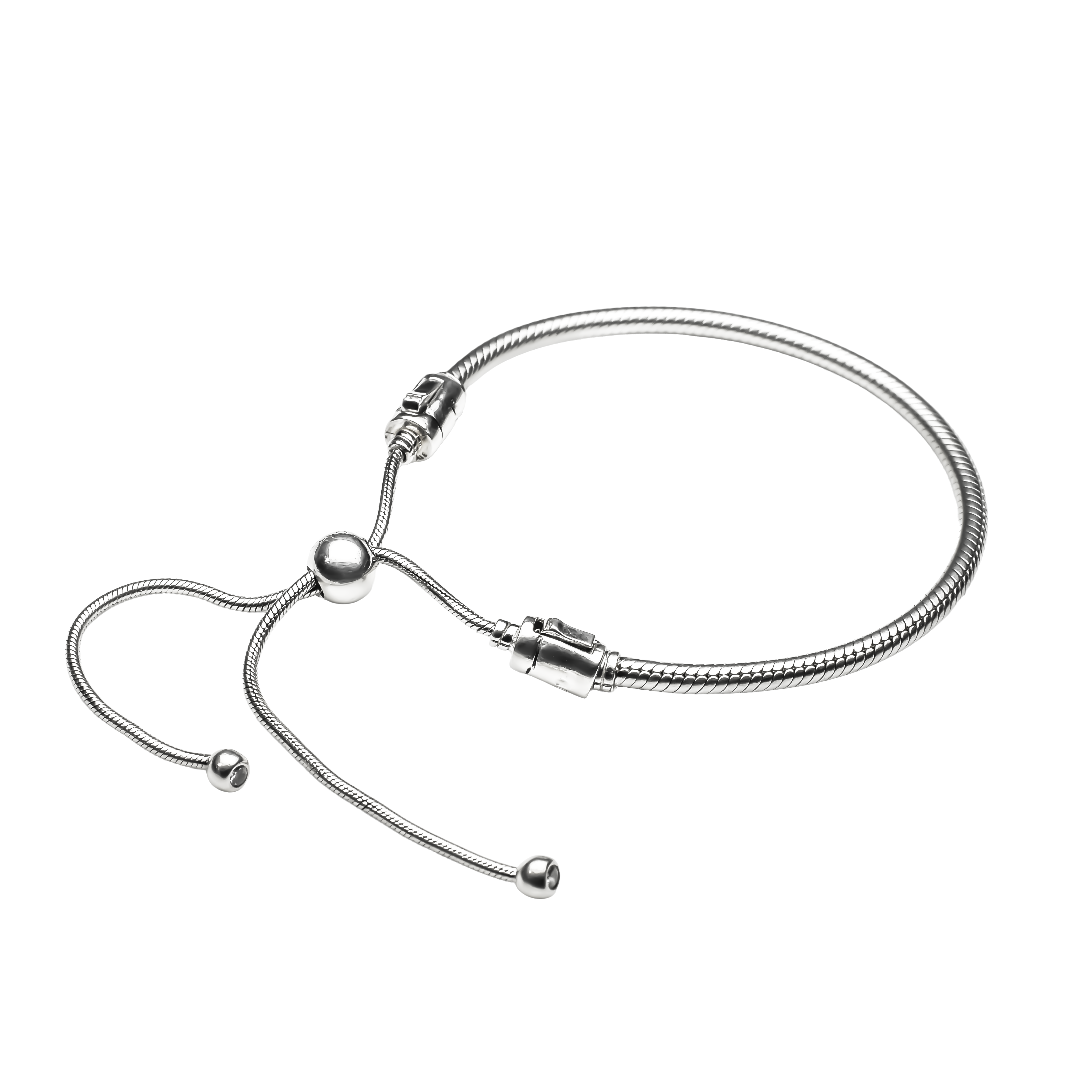 Slider Snake Chain Bracelet | 925 Silver Charm bracelets for Women