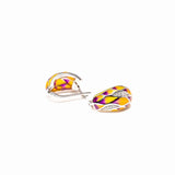 Silver earring, silver earring for women, Beautiful Silver earring, Oprata earrings, colorful hoops, 3d earring