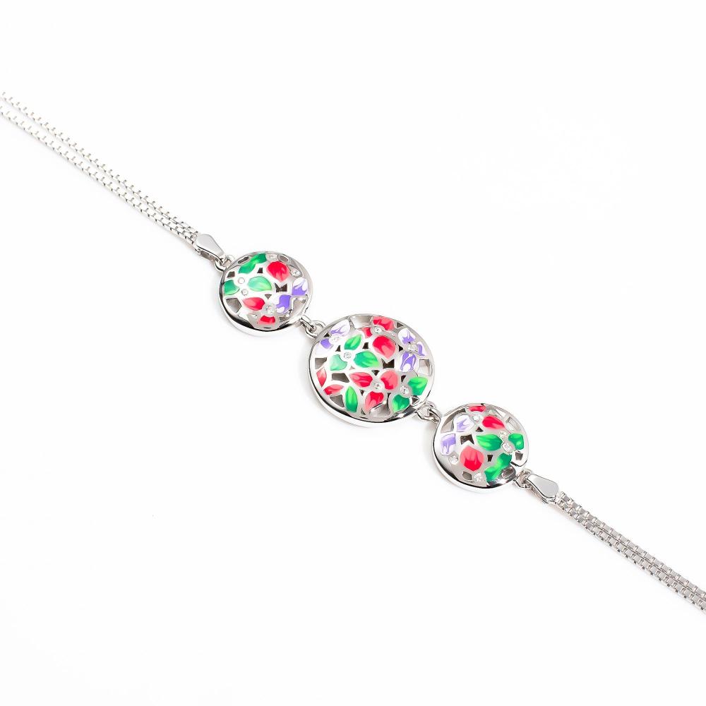 Silver bracelets, silver bracelets for women, Beautiful Silver bracelets, Oprata bracelets, colorful bracelets, 3d bracelets
