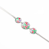 Silver bracelets, silver bracelets for women, Beautiful Silver bracelets, Oprata bracelets, colorful bracelets, 3d bracelets
