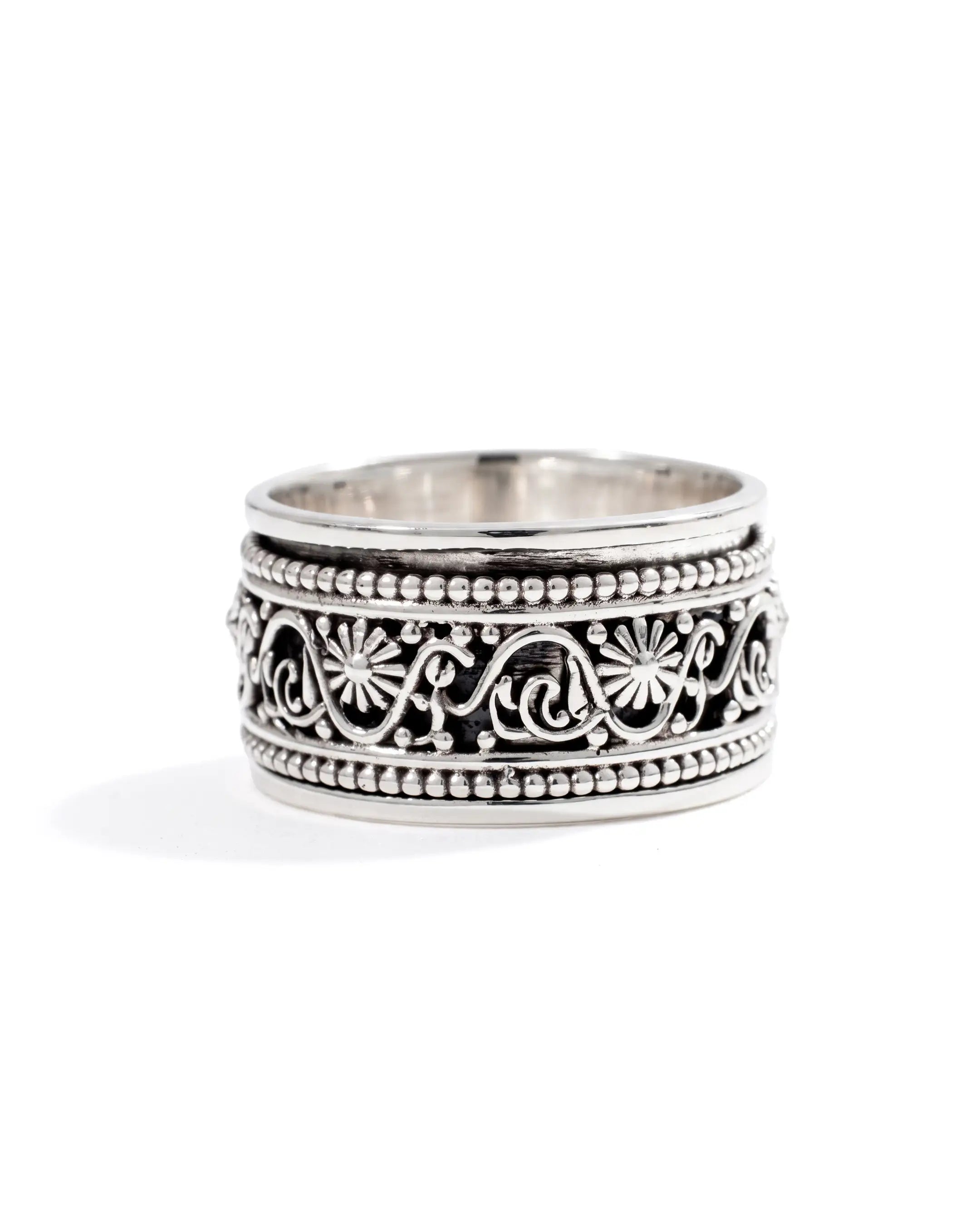 Artistic Filigree Fluid | 925 Silver Ring for Women & Men