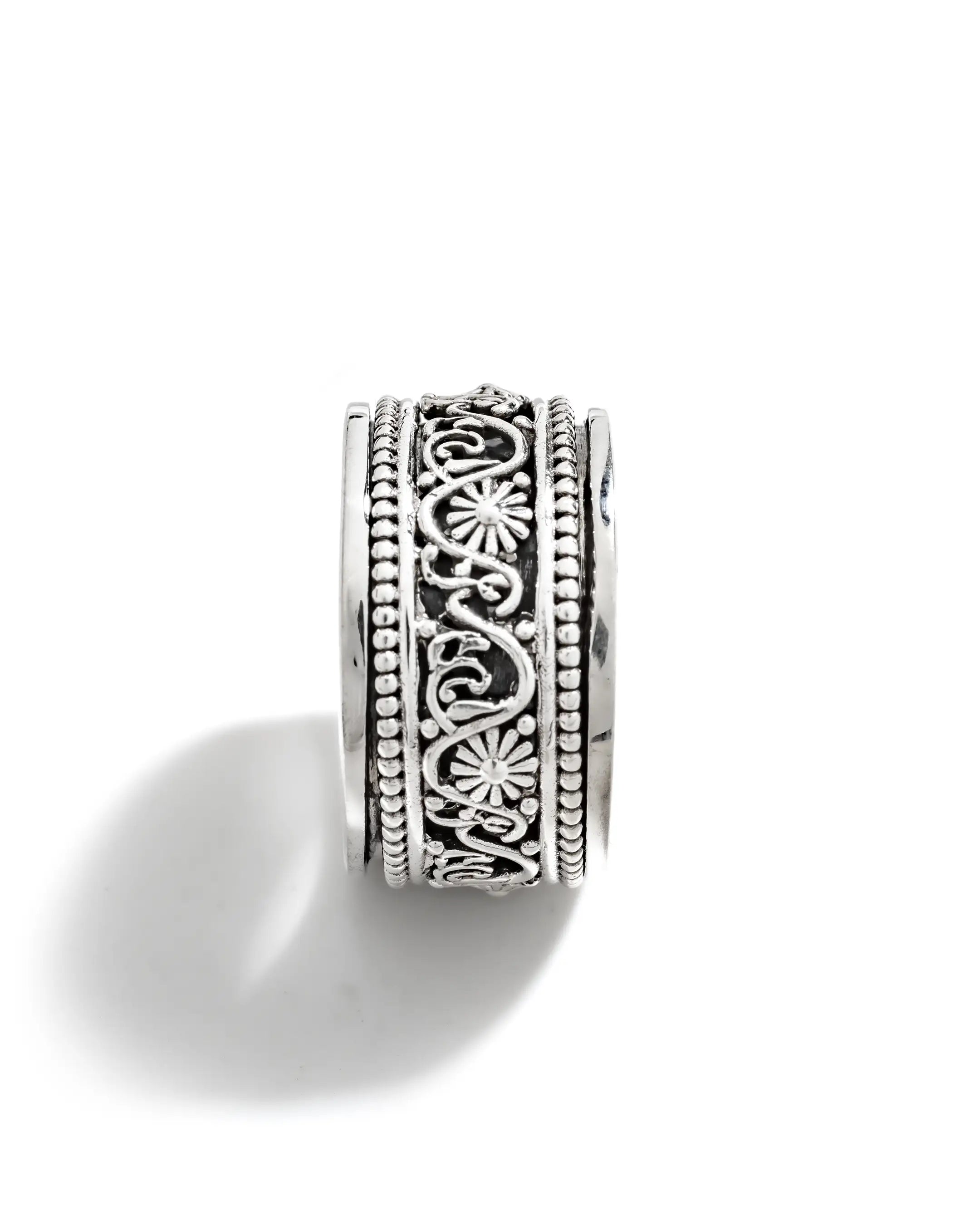 Artistic Filigree Fluid | 925 Silver Ring for Women & Men