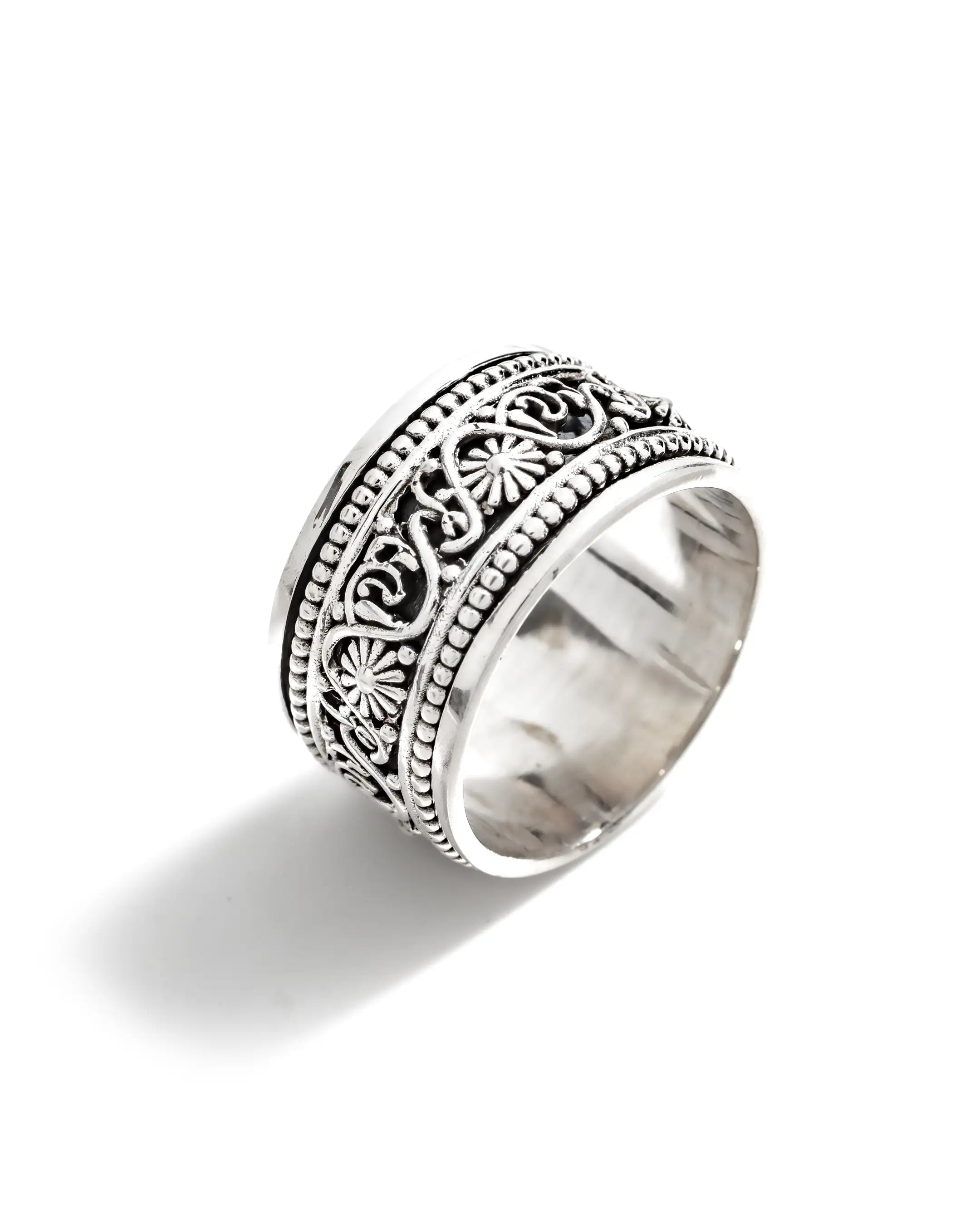 Artistic Filigree Fluid | 925 Silver Ring for Women & Men