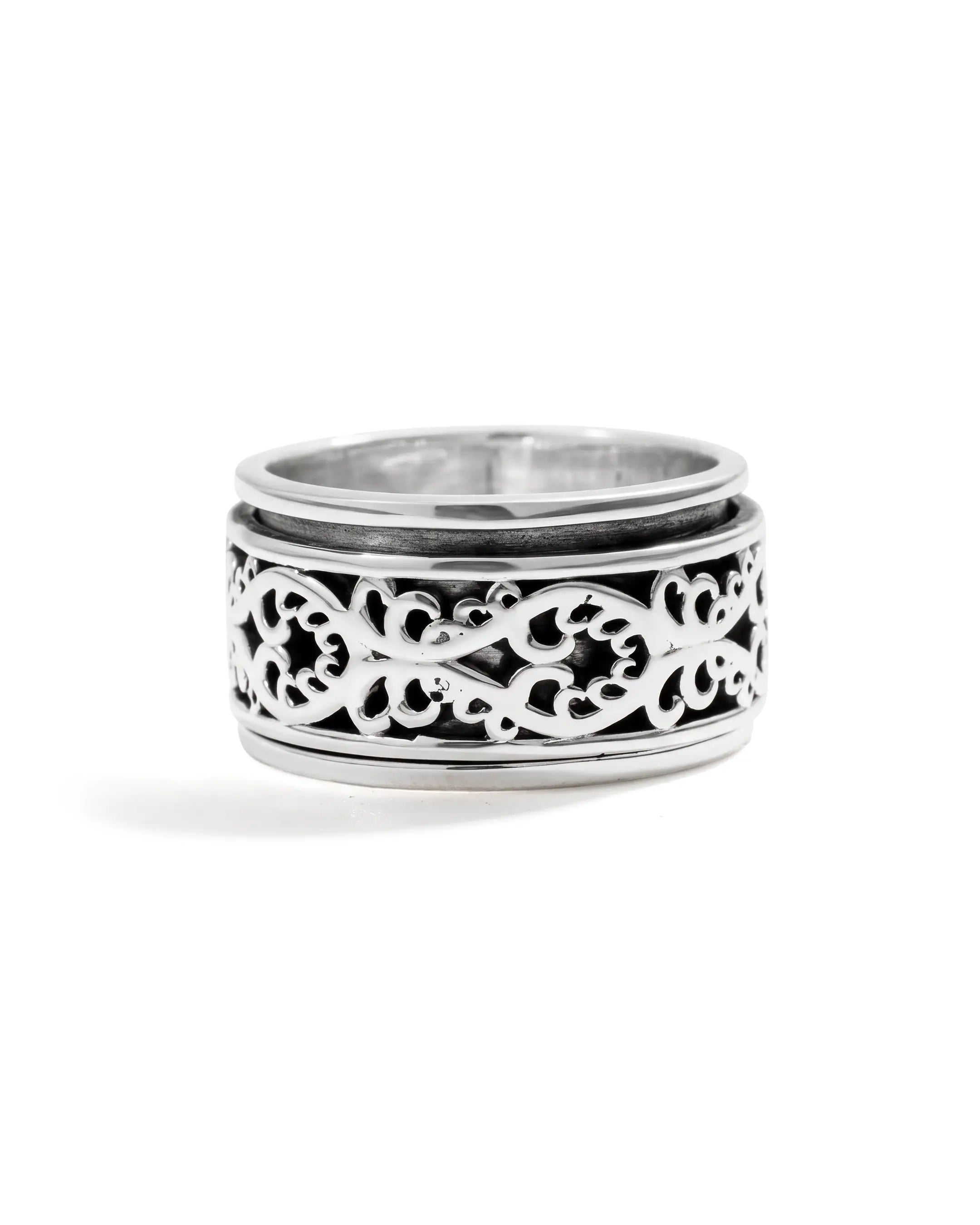 Artistic Scroll Fluid | 925 Silver Ring for Women & Men