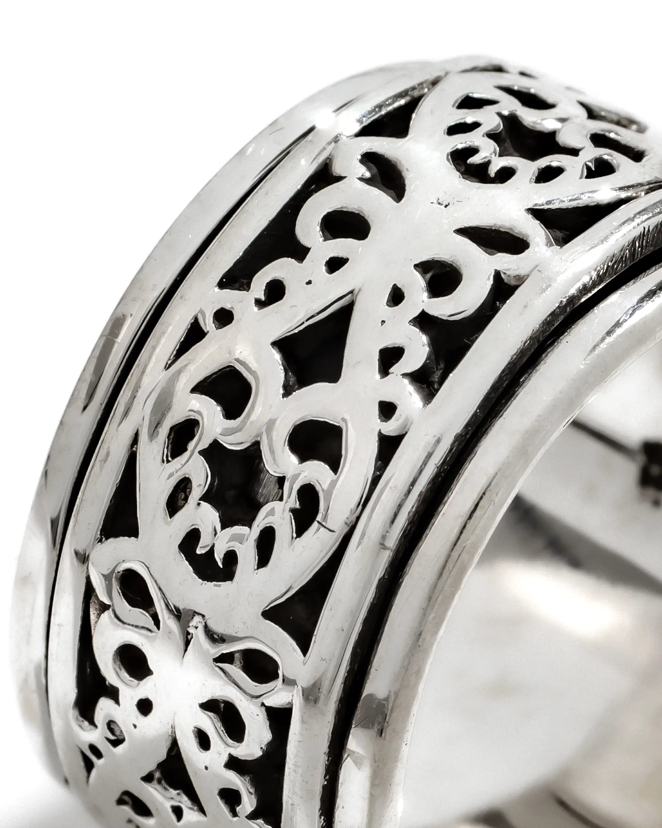Artistic Scroll Fluid | 925 Silver Ring for Women & Men
