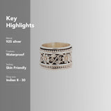 
  Buy Artistic Fluid | 925 Silver Ring for Women & Men - FLUID RINGS Online In India

