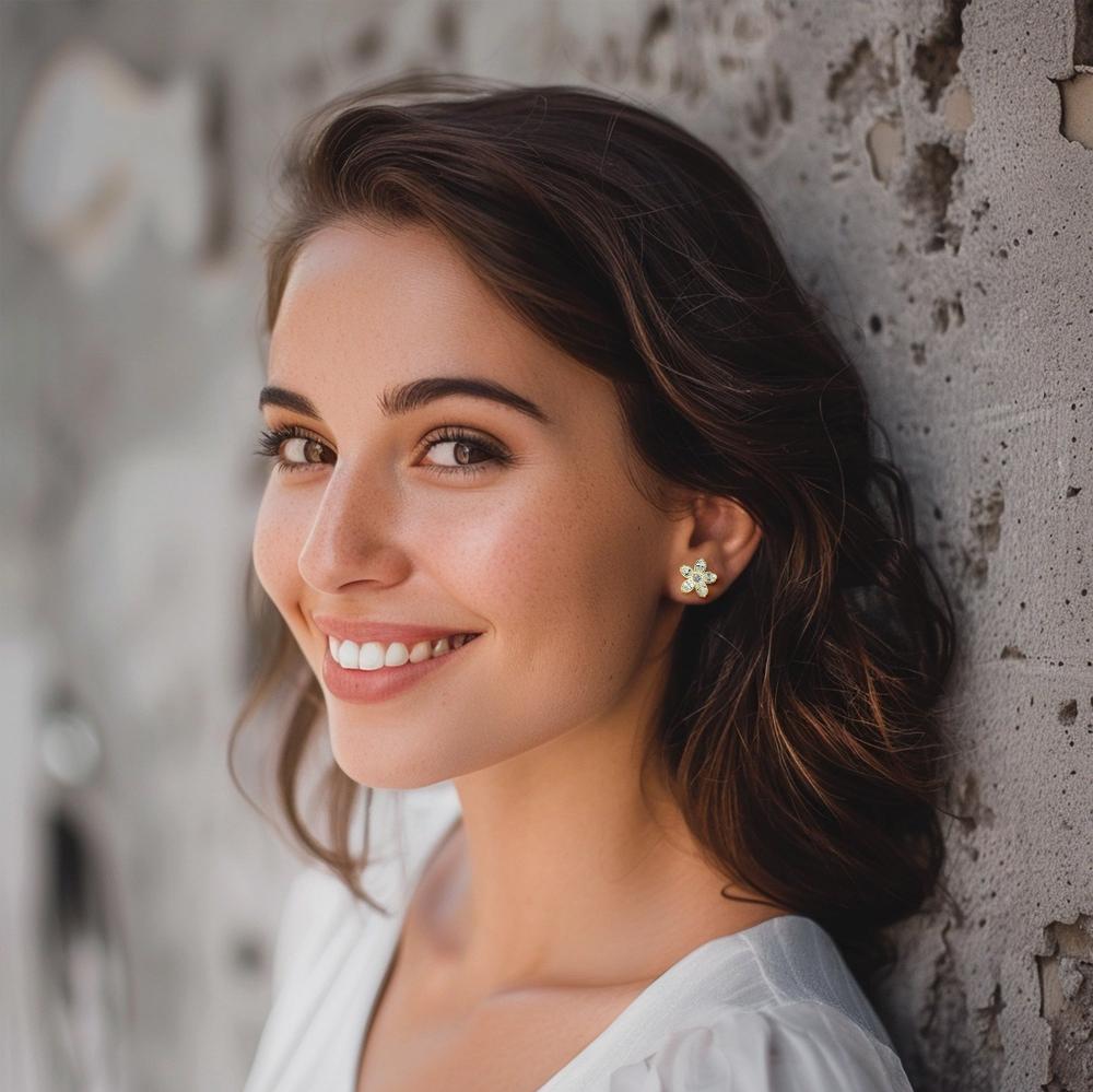 Silver earring, Silver earring for woman, Beautiful Silver earring, Oprata earring, flower earring, Nature earring, Pearl earrings