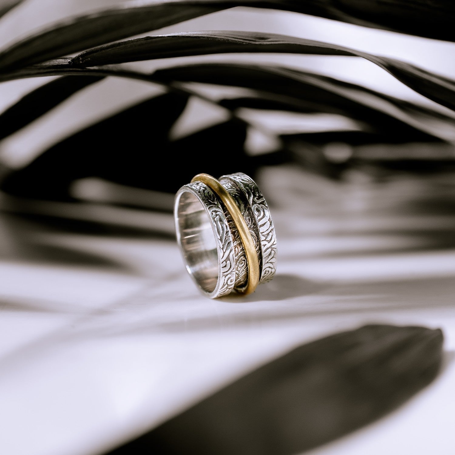 Silver ring, Spinner Ring, Silver ring for woman, Beautiful Silver ring, Oprata Rings, oxidised rings
