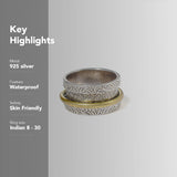 
  Buy Band Border Fluid | 925 Silver Ring for Women & Men - FLUID RINGS Online In India
