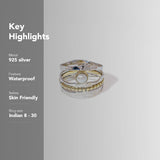 
  Buy Beaded Spiral Fluid | 925 Silver Ring for Women & Men - FLUID RINGS Online In India
