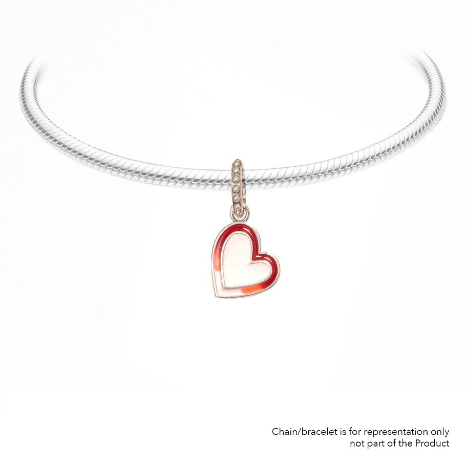 Big Pink Heart | 925 Silver charms for Bracelets / Chain