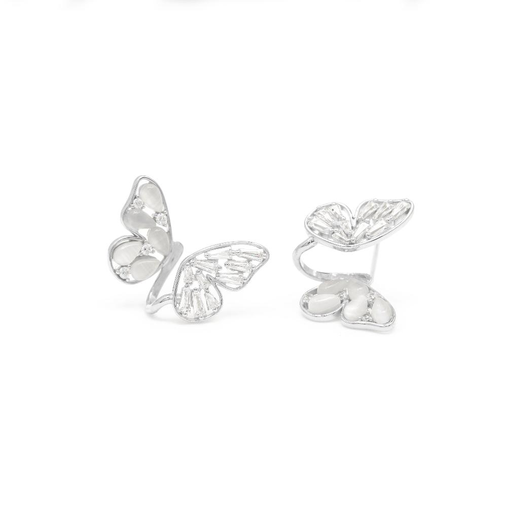 Silver earring, Silver earring for woman, Beautiful Silver earring, Oprata earring, flower earring, Nature earring, Pearl earrings