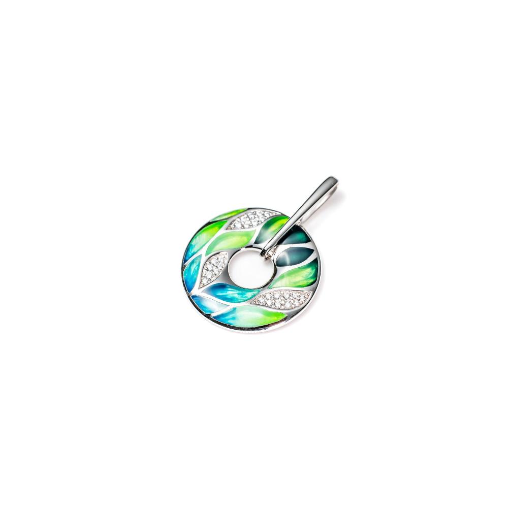 Silver pendant, silver pendant for women, Beautiful Silver pendant, Oprata pendant, colorful pendant, 3d pendant
