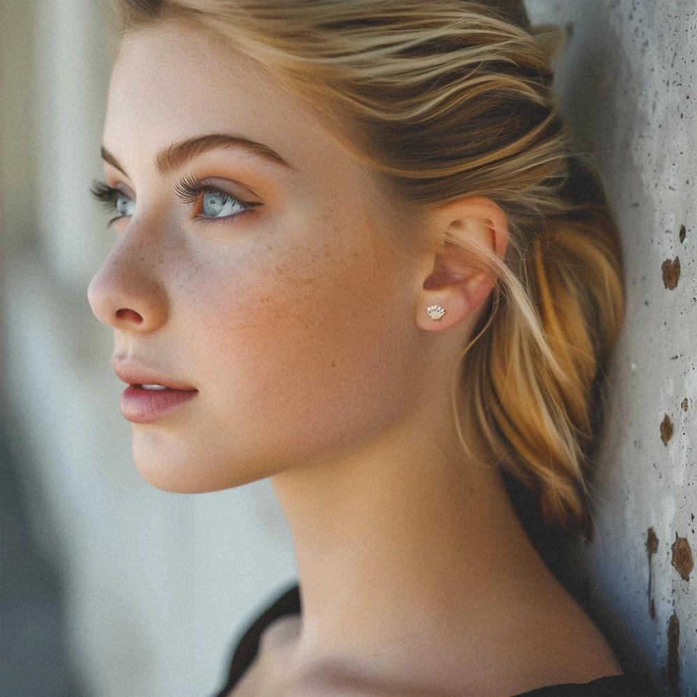 Brune Studs | 925 Silver Earrings for Women