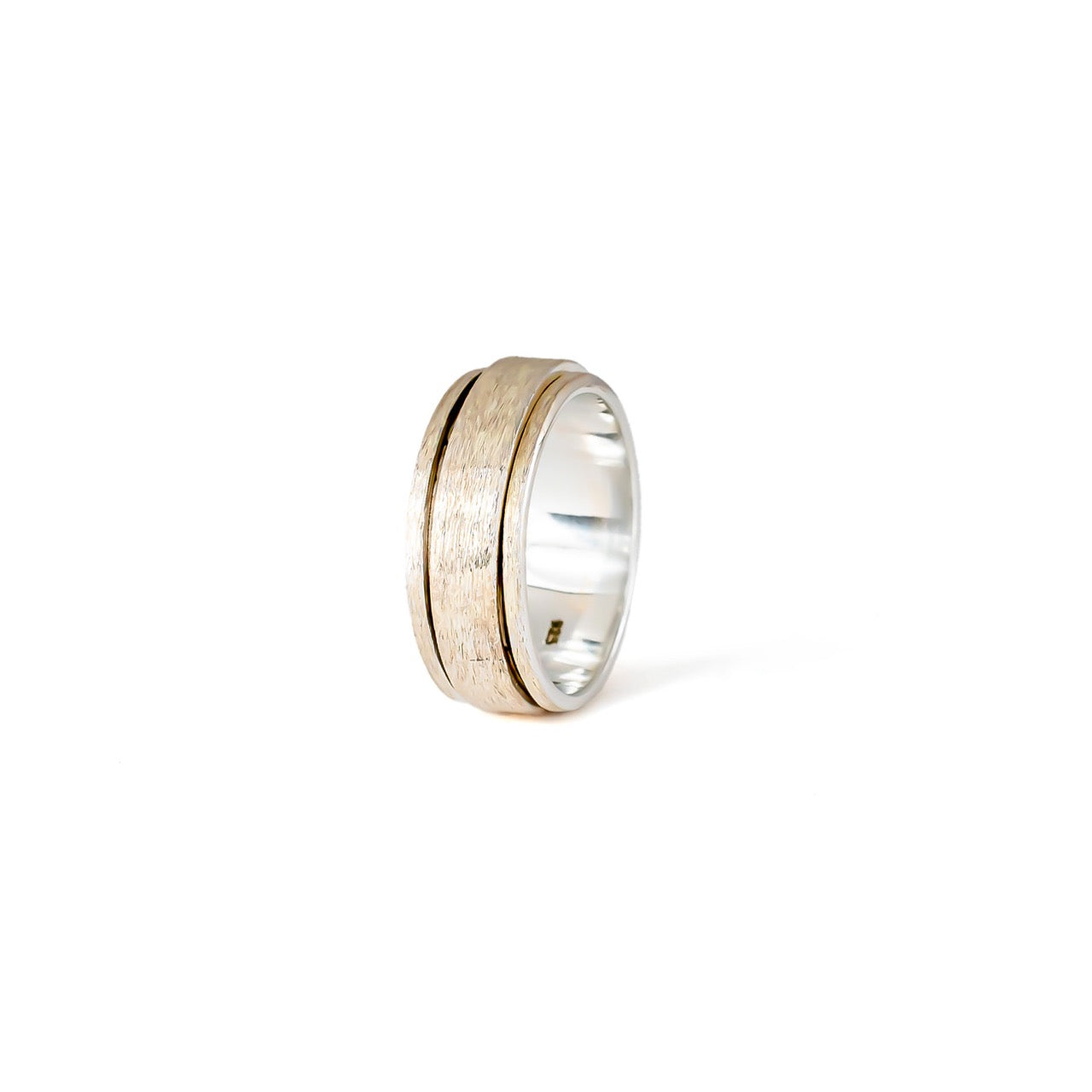 Brushed Fluid | 925 Silver Couple Ring
