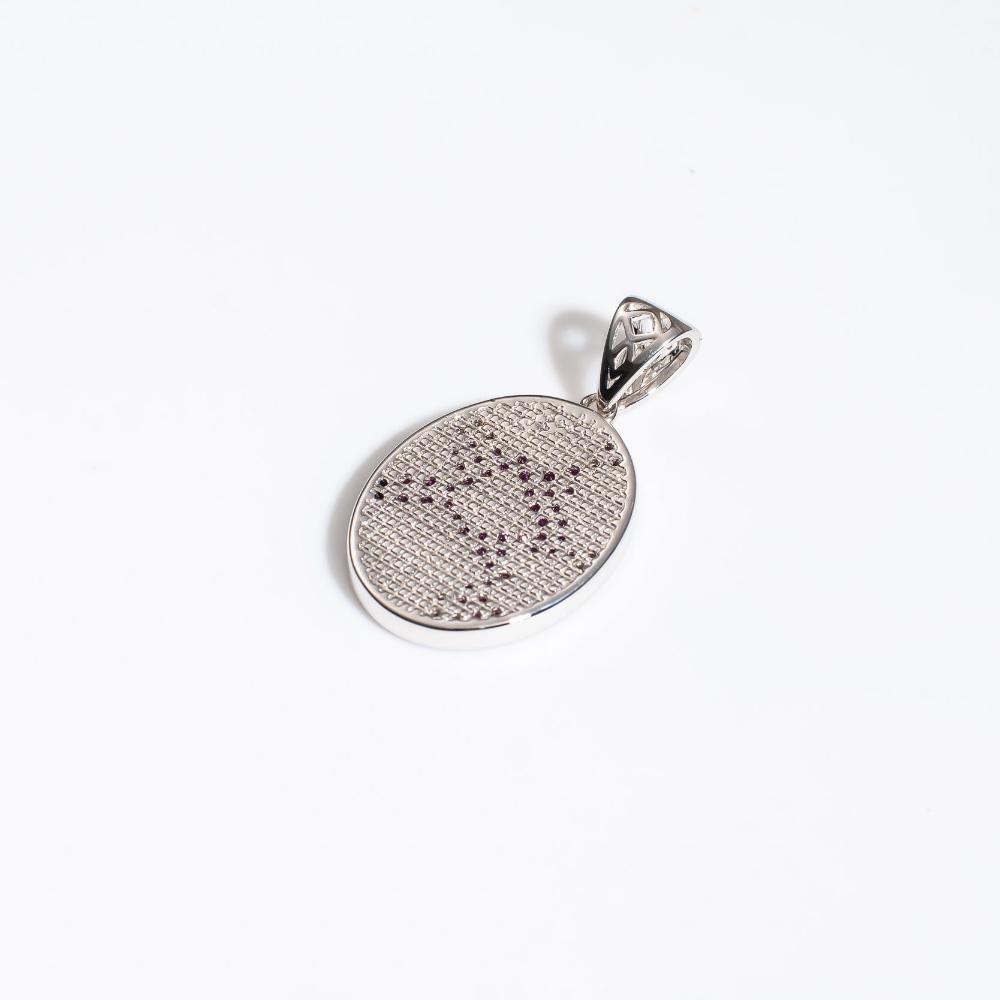 Silver pendant, silver pendant for women, Beautiful Silver pendant, Oprata pendant, colorful pendant, 3d pendant
