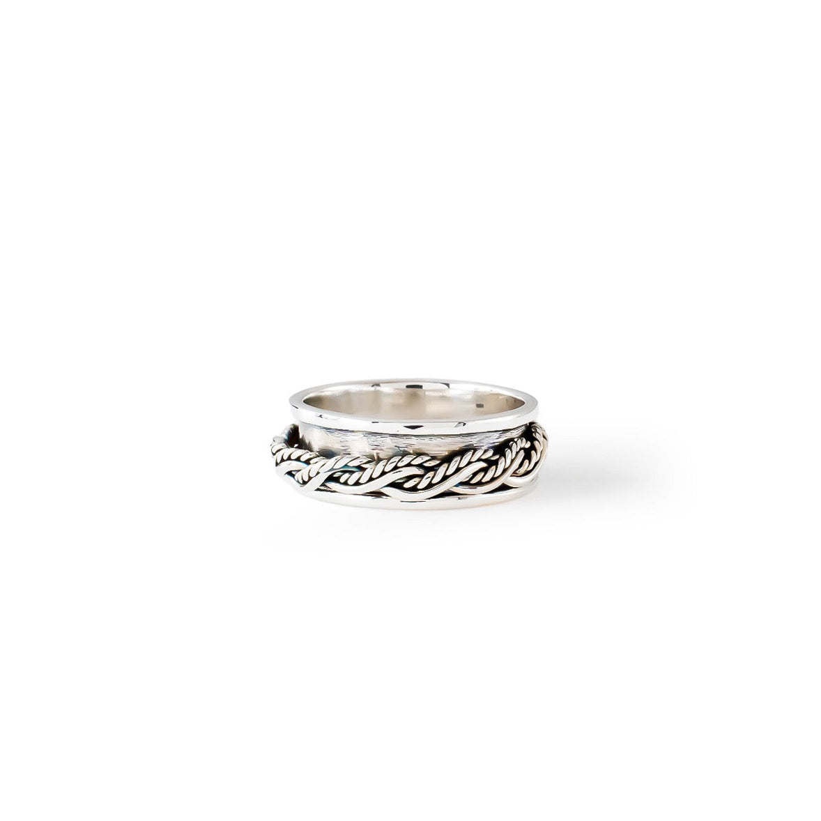 Cascade Braid Fluid | 925 Silver Couple Ring