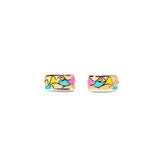 Silver earring, silver earring for women, Beautiful Silver earring, Oprata earrings, colorful hoops, 3d earring