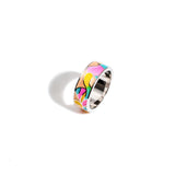 Silver ring, colorful Ring, Silver ring for woman, Beautiful Silver ring, Oprata Rings, 