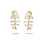 Silver earring, silver earring for women, Beautiful Silver earring, Oprata earrings, colorful hoops, 3d earring, FISH earring
