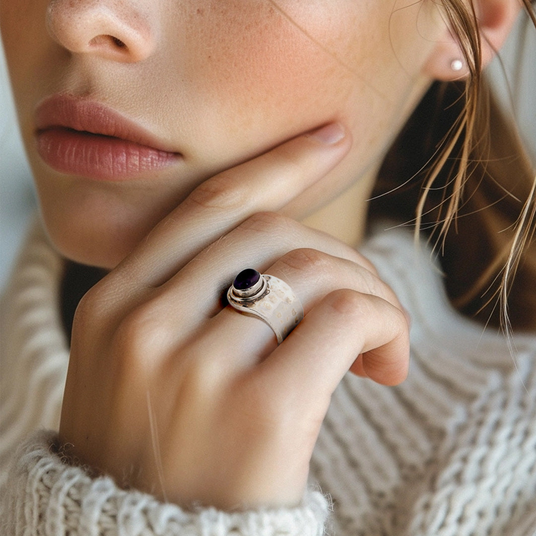 Silver ring, Spinner Ring, Silver ring for woman, Beautiful Silver ring, Oprata Rings, oxidised rings
