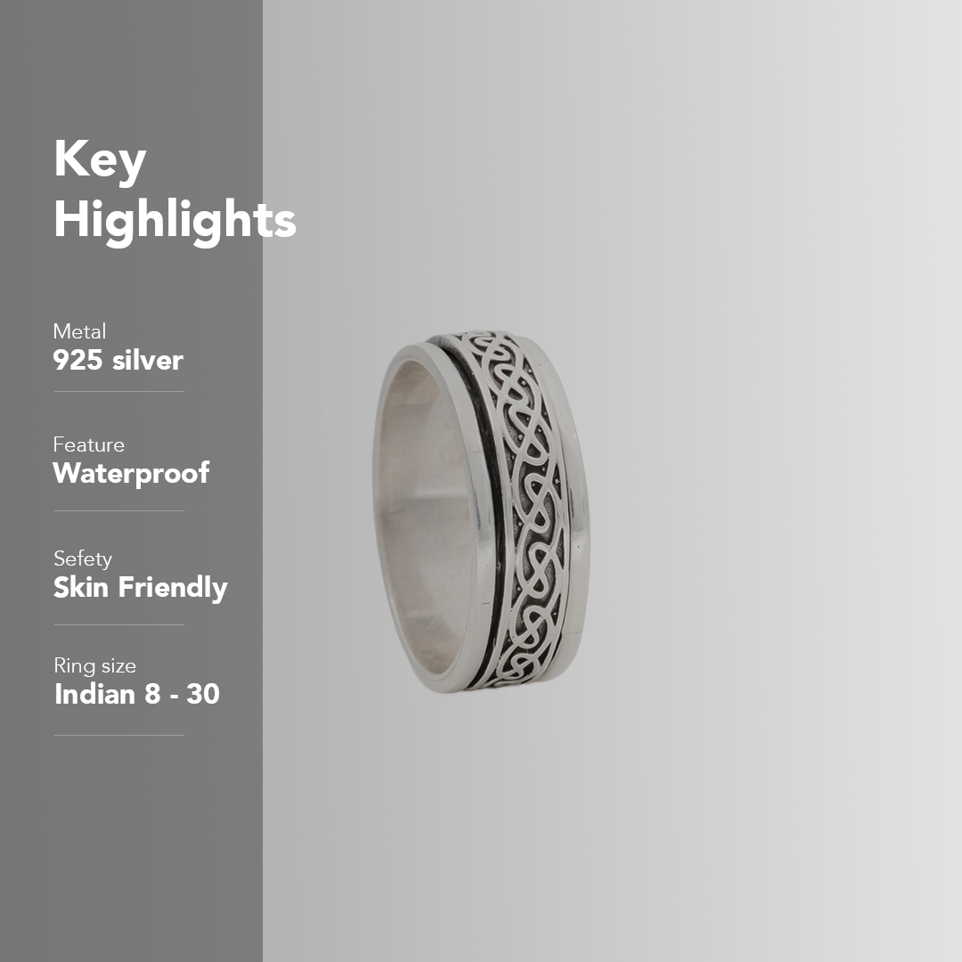 Bythol Fluid | 925 Silver Ring for Women & Men