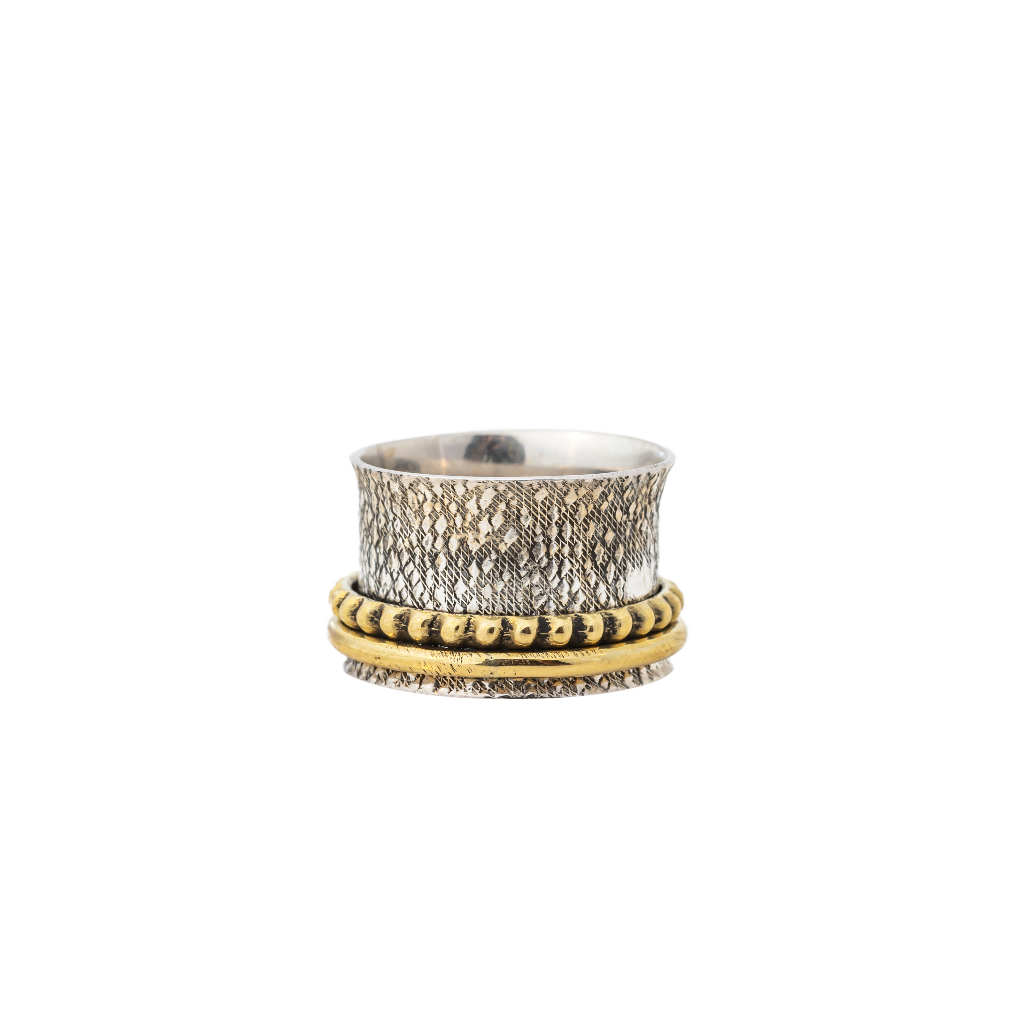 Gold Rolo Fluid | 925 Silver Ring for Women & Men