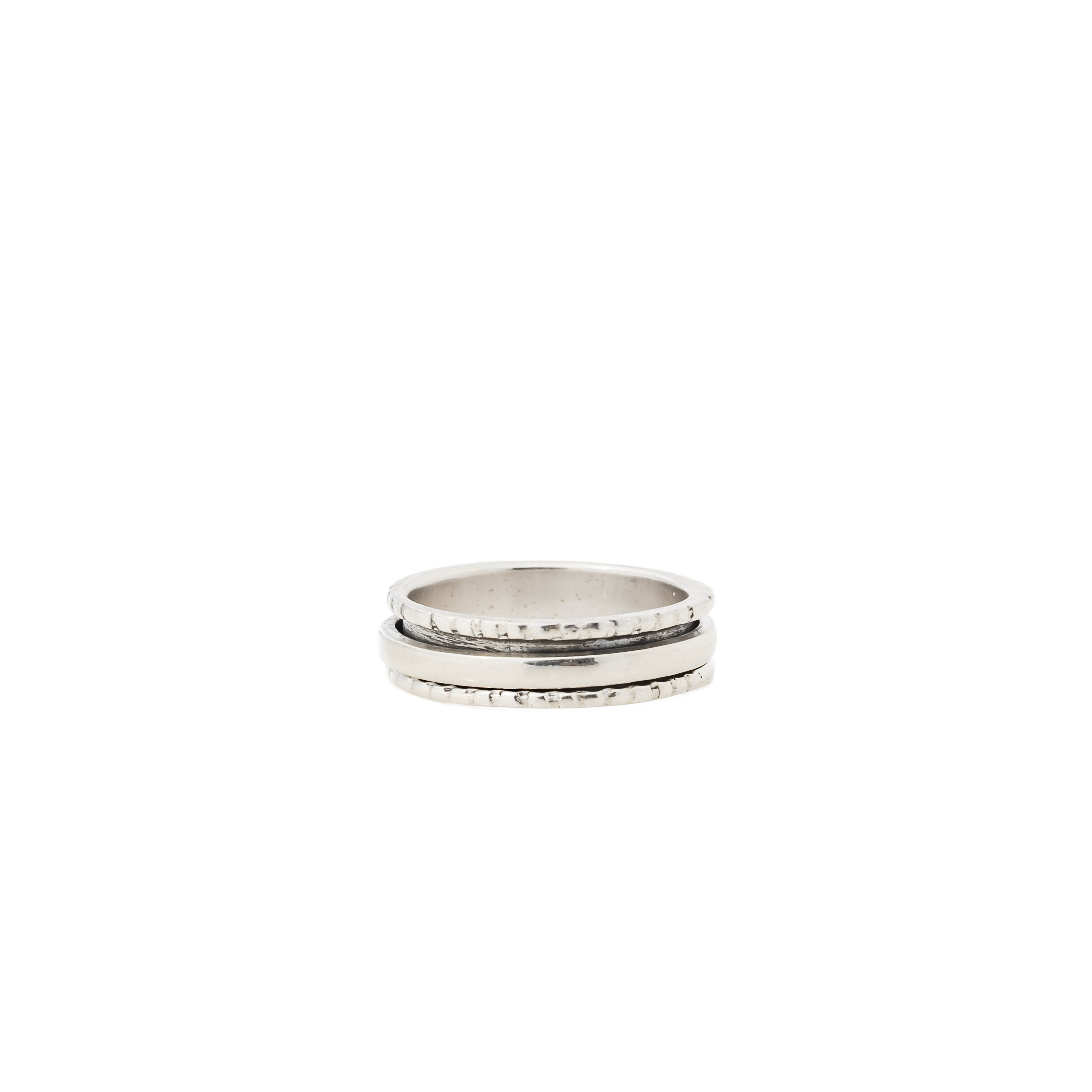 Twisted Silver Border Fluid | 925 Silver Ring for Women & Men