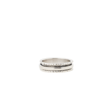 Twisted Silver Border Fluid | 925 Silver Ring for Women & Men