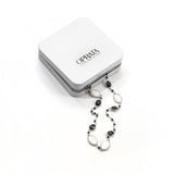 
  Black Onyx & MOP Gemstone Necklace | 925 Silver for Woman - OPRATA
