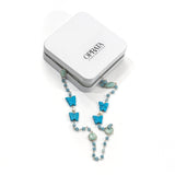 Amazonite Onyx Turquoise Gemstone Necklace | 925 Silver for Woman