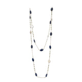 
Laps Cz MOP long Gemstone Necklace | 925 Silver for Woman
