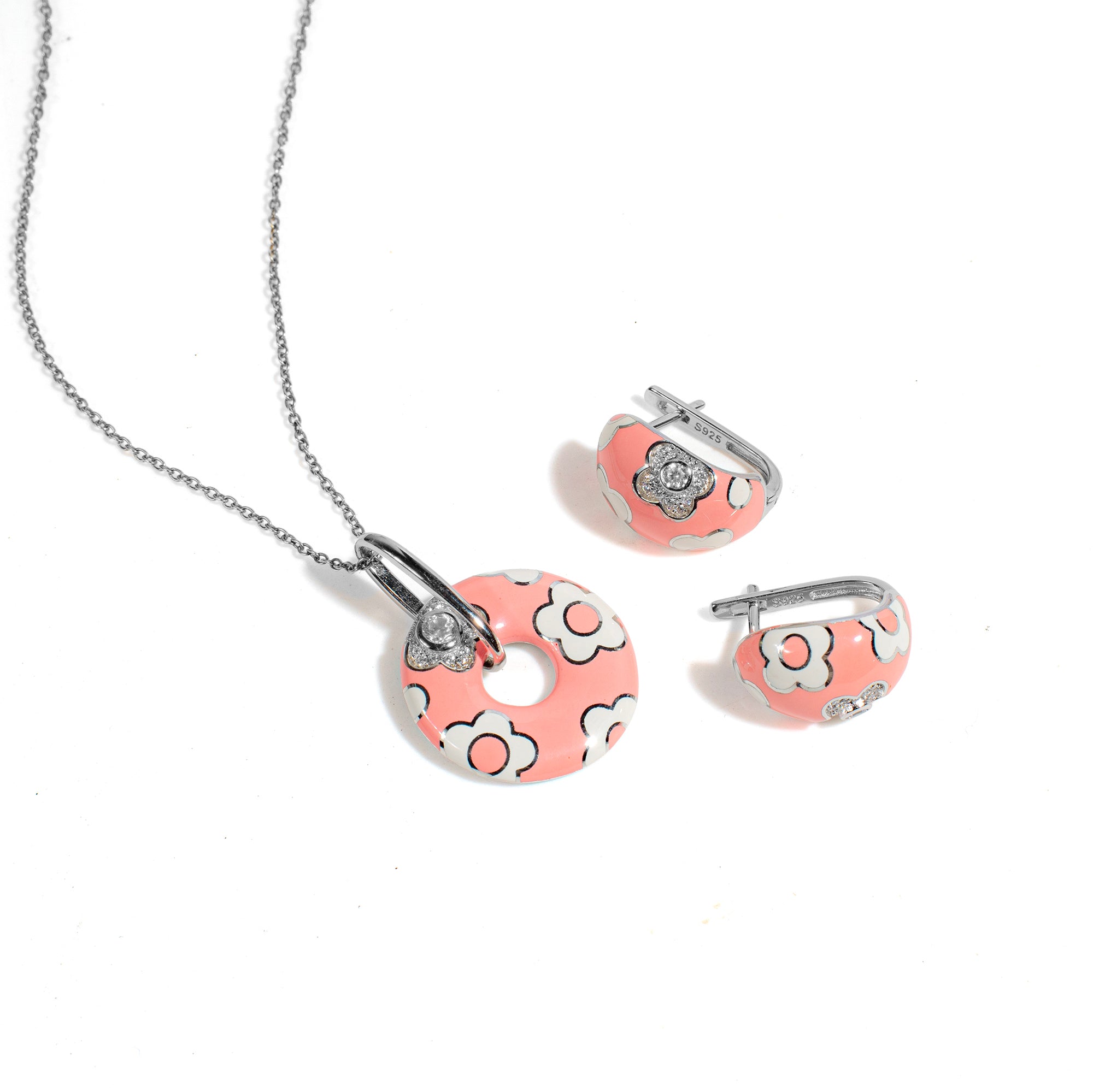 Alcina | 925 Silver Earrings and Pendant set for Women