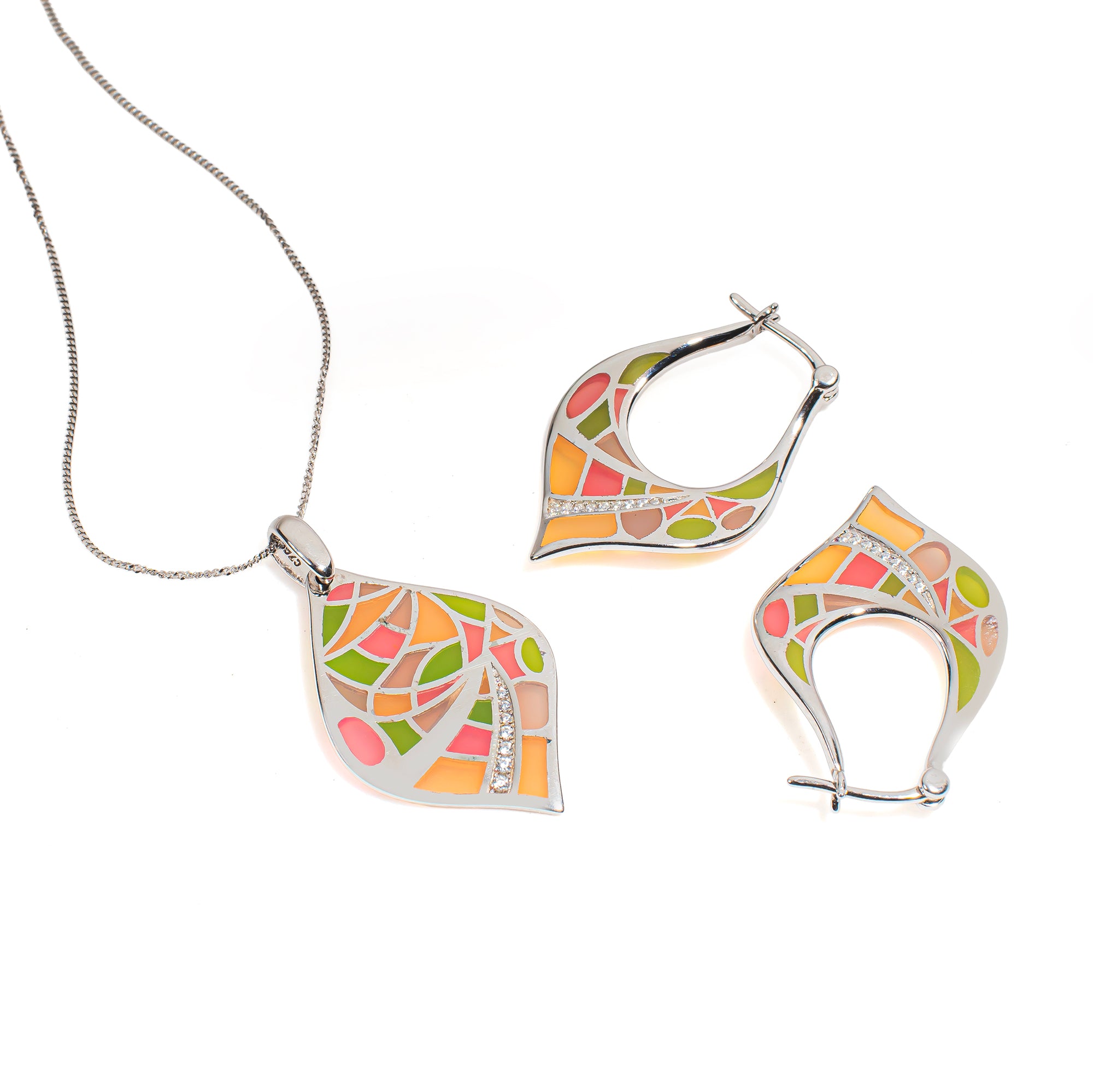 Monet | 925 Silver Earrings and Pendant set for Women