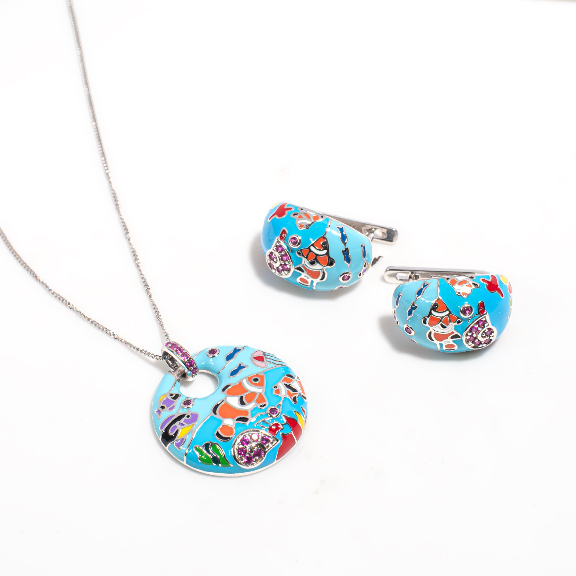 Mariel | 925 Silver Earrings and Pendant set for Women