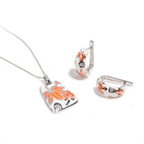 Aleanna | 925 Silver Earrings and Pendant set for Women