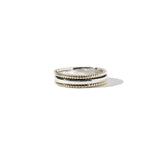 Twisted Gold Border Fluid Ring | Hallmark 925 Silver