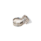 Two Silver Bead Fluid | 925 Silver Couple Ring