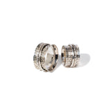 Two Silver Bead Fluid | 925 Silver Couple Ring