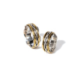 Infinity Border Fluid | 925 Silver Couple Ring