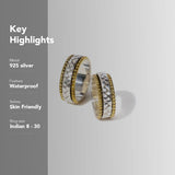 
  Buy Beaded Braid Fluid | 925 Silver Couple Ring - VALENTINE Online In India
