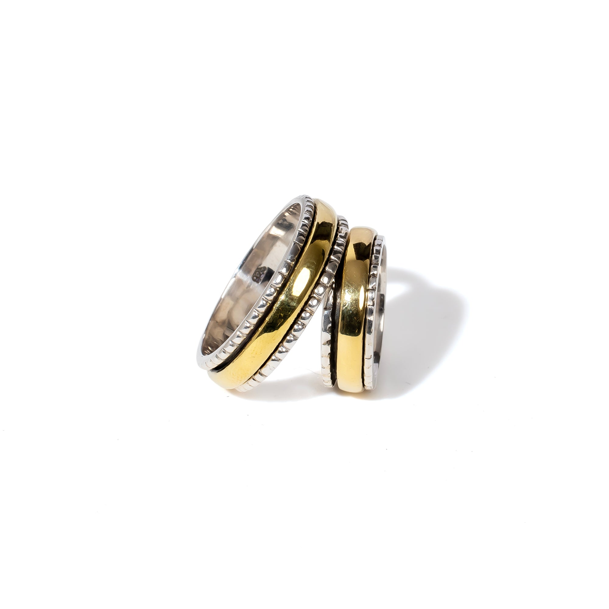 Band in Border Fluid | 925 Silver Couple Ring