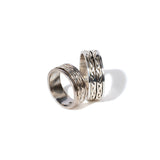 
  Buy Double Flat Braid Fluid | 925 Silver Couple Ring Online In India at Oprata
