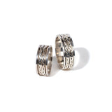 
  Buy Double Flat Braid Fluid | 925 Silver Couple Ring Online In India at Oprata
