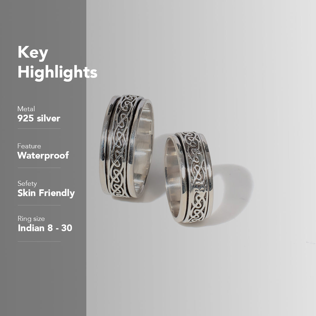 Bythol Fluid | 925 Silver Couple Ring