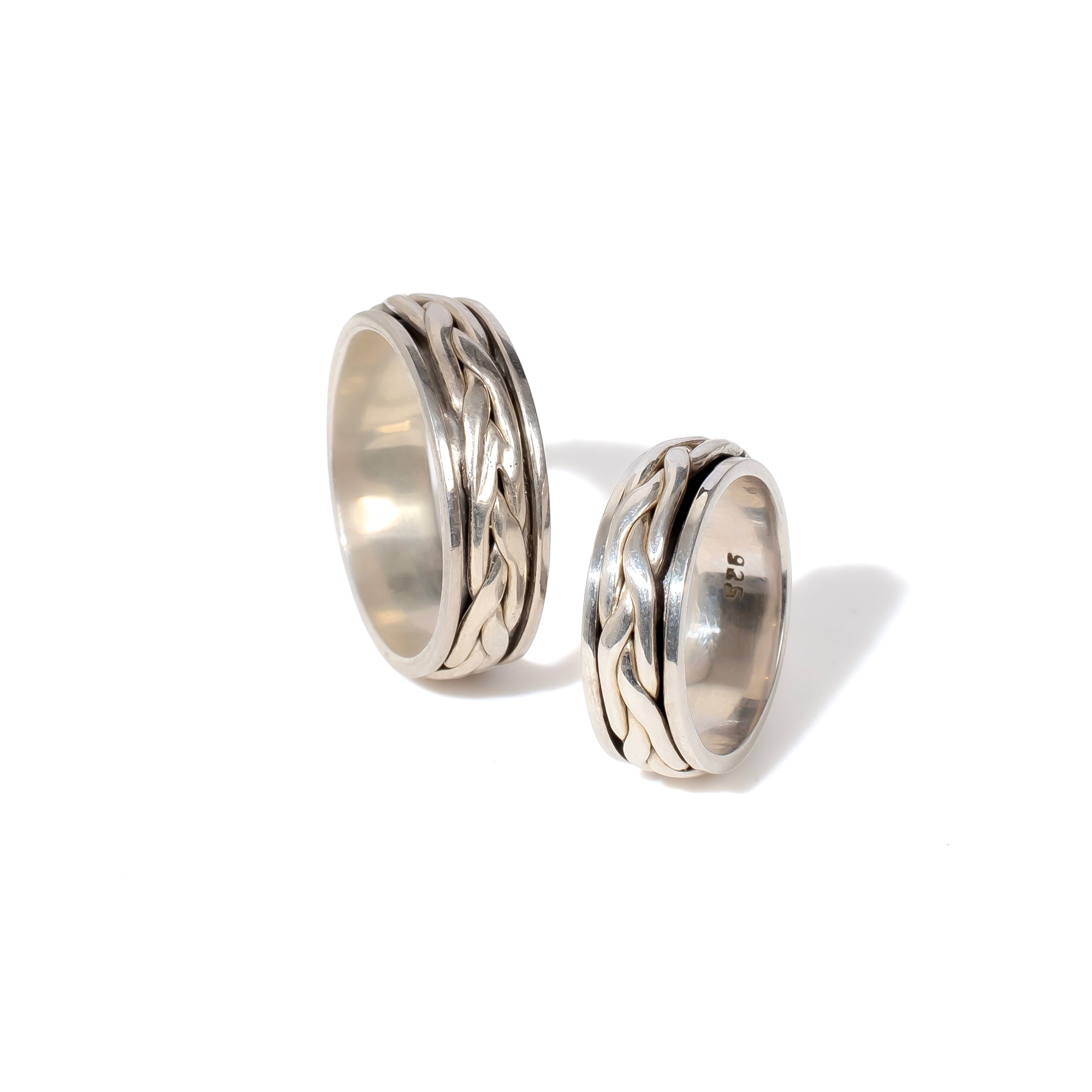 Dutch Braid Fluid | 925 Silver Couple Ring