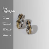 
  Buy Knotted Fluid | 925 Silver Couple Ring Online In India at Oprata
