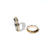Golden Frill Fluid | 925 Silver Couple Ring
