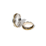 Golden Frill Fluid | 925 Silver Couple Ring